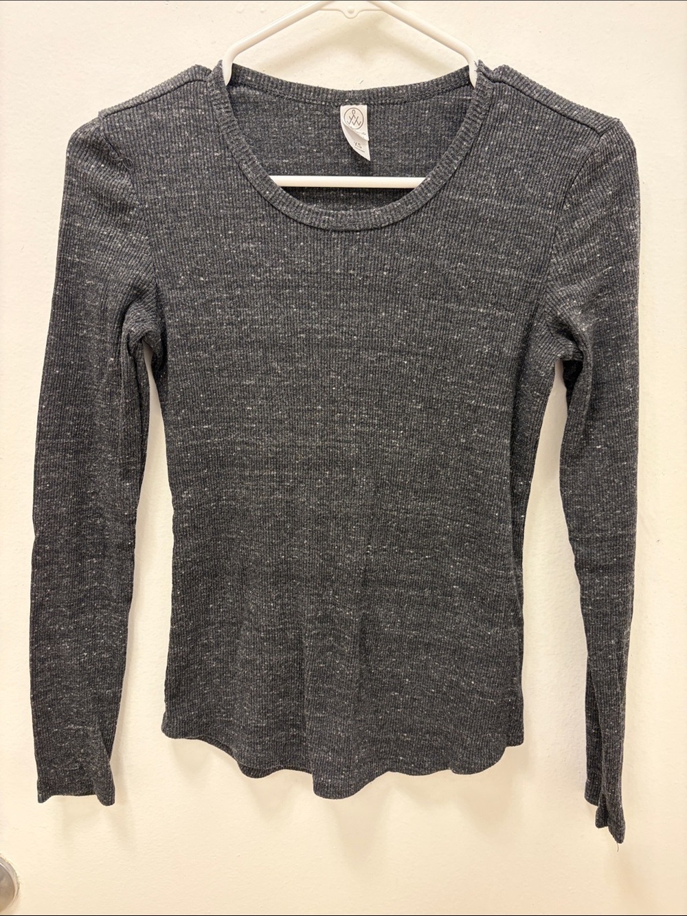 Charcoal Henley Ling Sleeve Shirt